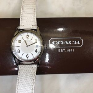 Coach Genuine Lizard White Women’s Watch